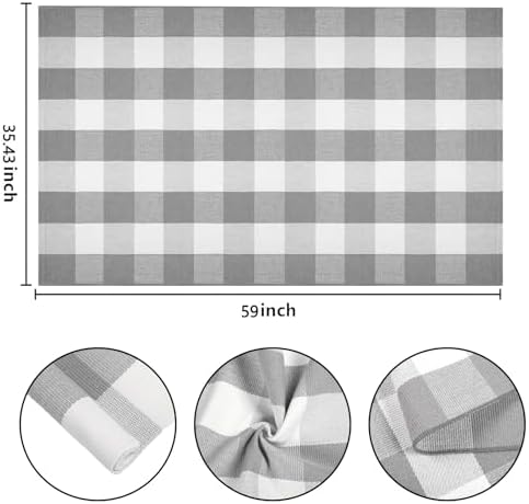 Washable Outdoor Rug 3'x5'Grey White Farmhouse Door Mat For Front Porch - Image 2