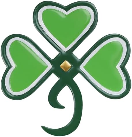 YEAHOME St Patricks Day Shamrock Wall Decorations, 11'' Metal Clover Wall Art Decor, Lucky Shamrock Yard Garden Decor Hanging for Home Front Door, Kitchen, Bathroom, Bedroom, Indoor & Outdoor by YEAHOME