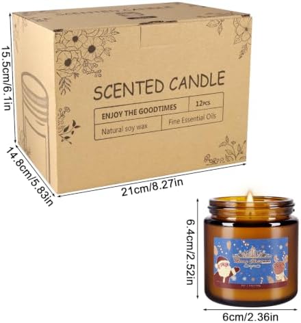 24 Pack Christmas Scented Candle Gift Set, Jar Candle Set (3.5 oz) - Image 3