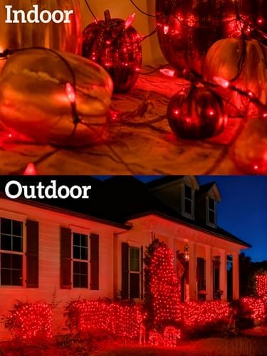 Led Christmas Net Lights Outdoor Connectable, 240LED 5ft x 6ft Waterproof 8 Modes Black Wire 29V Plug in Mesh Lights for Garden Yard Bushes Trunk Tree Decor - Image 6
