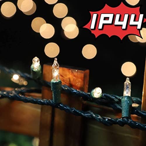 LAMPHOME Clear Christmas String Lights, 150 Count 31.9Ft Incandescent Mini Bulb Lights, Green Wire Waterproof Indoor Outdoor String Lights for Xmas Tree, Garland, Wedding, Party & Holiday Decor - Image 5