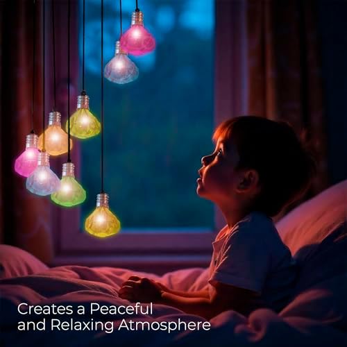 Upblend Outdoors Solar Wind Chimes for Outside – Color Changing LED Wind Chimes for Outside, Solar Chimes Outdoor Waterproof – Diamond, Light Blue - Image 3
