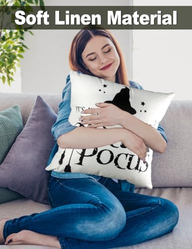 Halloween Decorations Set Of 4 Double-Sided Print Pillow Covers 20" x 20", with 8 Cute Halloween Decor Patterns, Elegant Invisible Zipper, Soft Linen Throw Pillow Covers for Outdoor & Indoor Use - Image 6