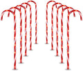 26" Christmas Candy Cane Pathway Lights, Outdoor Yard Decor Set of 10, Red by J-HVA