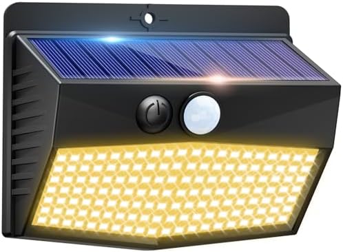 Peasur 1 Pack Solar Motion Sensor Lights Outdoor Waterproof with 3 Modes by Peasur