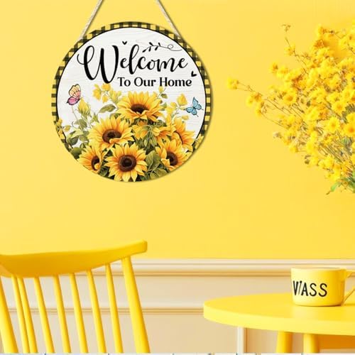 Welcome to Our Home Wooden Door Sign Outside Outdoor - Image 6