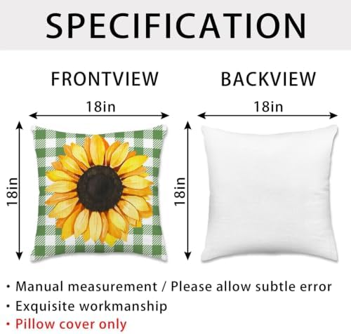 pinata Throw Pillow Covers 18x18, Sunflower Decor, Outdoor Pillow Covers - Image 4