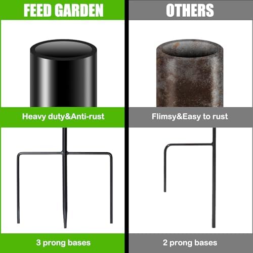FEED GARDEN 48 Inch Small Shepherd Hooks for Outdoor, Garden Hook for Lanterns, Sheperd Hooks for Hanging Plants, Bird Feeders, Solar Lights, Mason Jars, Weddings Decor, 4 Pack - Image 3