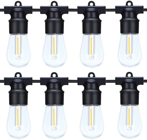 96FT LED Outdoor String Lights with S14 Shatterproof Plastic Bulbs (30+4 Spare) – ETL Listed IP65 Waterproof Heavy-Duty Patio Lights for Backyard, Bistro, Cafe Outdoor Lighting - Image 4