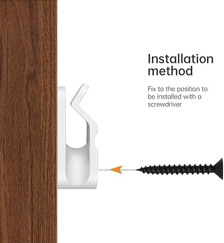 GEZIDEA String Light Hanger Hooks, Screw in Hooks for Hanging Christmas Lights, White, 50 Pack (Big) - Image 3