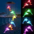 Solar Wind Chimes Outdoor, Color Changing Dolphin Gift for Mom Grandma by Zeiliuled