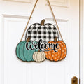 Fall Door Decor Wooden Pumpkin Door Hanger, Welcome Sign for Front Door by Unknown