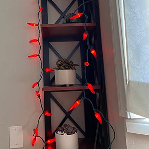 Oviejo Red Chili Pepper String Lights, 13.6FT Chili String Lights with 35 Chili Pepper Lights, UL Listed Red Chili Room Lights for Outdoor/Indoor Garden Corridor Christmas Tree Decoration, Green Wire - Image 6