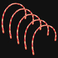 10 Pack 17" 160LED Pathway Lights Outdoor - Candy Cane Lights Lighted Waterproof for Yard Sidewalk Walkway Markers Arch Lawn Stake Light with 11-Functions (RED and White) by JUSTPRO
