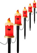 10.5Ft Christmas Outdoor Pathway Lights, 5 Pk LED Candle String Lights by Unknown