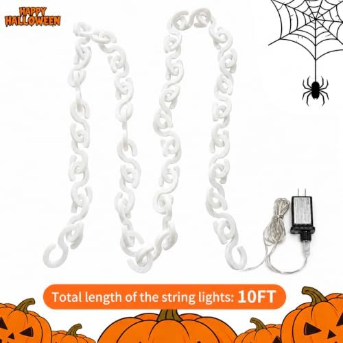 10 ft Halloween Chain Lights, Orange Purple Halloween Lights - Image 2