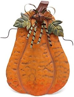Pumpkin Decoration for Home Free Standing Metal Flat Pumpkins by wovorins