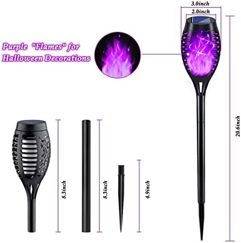 12Pack Purple Solar Halloween Lights for Halloween Decorations Outdoor - Image 5