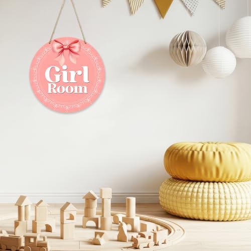 Girl Room Door Sign For Girls Room, Pink Wood Sign Door Hanging Decor, Teen Girl Rooms Wall Art For Little Girls Bedroom -002 - Image 4