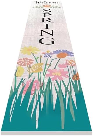 8"x48" Spring Welcome Sign for Front Porch, Hello Spring Porch Sign for Front Door Durable PVC Welcome Home Decorations for Outdoors p (Design 10) - Image 4