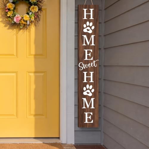 Home Sweet Home Sign, Welcome Porch Decor Front Door Outdoor Wooden Board - Image 2
