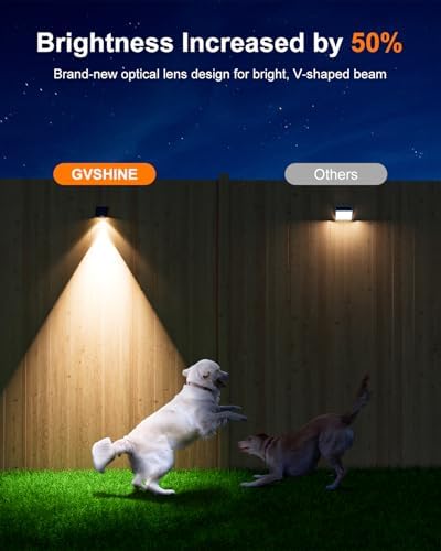 16 Pack Bright Solar Powered Fence Sconces Outdoor Waterproof White - Image 2