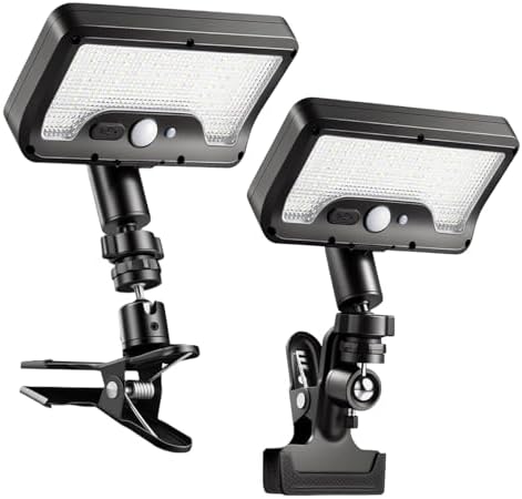 Clip-On Solar Lights, Wall Mount Motion Sensor Outdoor Light, 2 Pack by HAARAY