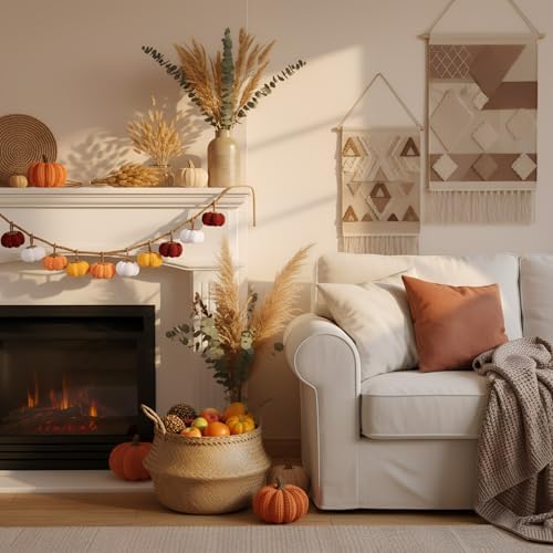 Remagr 20 Pcs Knit Pumpkins Fall Decor 2 Inch Thanksgiving, Orange Series - Image 4