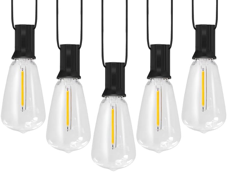 Outdoor String Lights, 25FT with 12 LED ST38 Bulbs, Waterproof,Cord Powered - Image 6