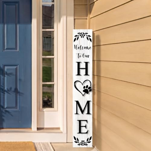 Welcome Sign Porch Decor Front Door Outdoor Wooden Board, Rustic Farmhouse - Image 3