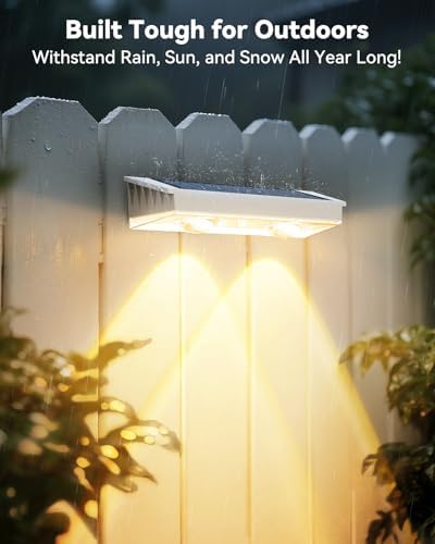Fence Lights Solar Powered 12 Pack, 7 Fixed Colors & Color Changing Solar Fence Lights Outdoor, IP65 Waterproof Backyard Decoration for Patio, Deck, Pool, Step - Image 6