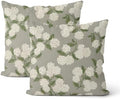 Grey Pillow Covers 22x22 Inch 2 Pcs Gray Green Hydrangea Flower Decor Throw Pillows Vintage Floral Seasonal Spring Summer Outdoor Decoration Pillowcase Linen Cushion Cover for Couch Sofa by DAFENA