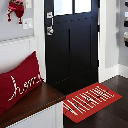 Valentines Door Mat,Red Hello Valentine Hearts Indoor Outdoor Non-Slip Valentine Doormat,Entryway Front Porch Valentine's Welcome Mat for Entrance Decor,30" x 17" - Image 4