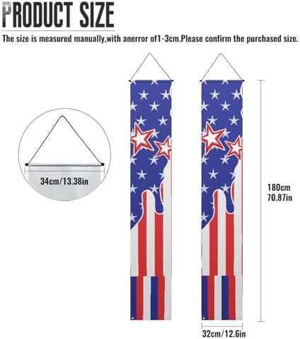 doginthehole 4th of July Decorations Outdoor Happy 4th of July Porch Banner Independence Day Banner for Patriotic Memorial Party Supplies - Image 6