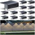 Solar Fence Lights Outdoor - 3000/4000/6000K 3 Mode, IP65 Waterproof Fence Lights Solar Powered, Dusk to Dawn Solar Light for Outside, Backyard/Step/Patio/Deck/Stair Railings and Wall (12 pack) by LIANGLOME