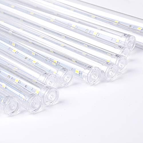 AWQ 16.9 Inch 10 Tubes Meteor Shower Lights Outdoor Christmas Lights White - Image 4
