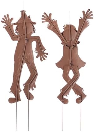 Glitzhome Fall Outdoor Decorations,Fall Thanksgiving Metal Scarecrow Garden Stakes,36"H Cheerful Scarecrows Yard Signs,Fall Scarecrow Yard Stakes for Patio Pathway Autumn Harvest Decorations, Set of 2 - Image 7