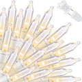LAMPHOME Christmas Lights 150 Count Mini Clear Valentines Lights 31.9ft White Wire Christmas Tree String Lights for Outdoor Indoor Christmas Decorations Wedding Valentines Day Decor,UL Certified by ULL