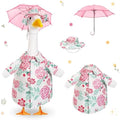 Soulchen 3 Pcs Summer Goose Outfit Porch Lawn, Pink Floral, 17 Inch by Soulchen