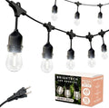 Brightech Ambience Pro - Waterproof LED Outdoor String Lights - Hanging, Dimmable 2W Vintage Edison Bulbs - 48 Ft Commercial Grade Patio Lights Create Cafe Ambience in Your Backyard by Brightech