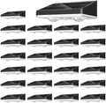 NIORSUN Solar Fence Lights,24 Pack Solars Deck Light,Warm White Color,Outdoor Bulb Waterproof Led IP65,Power Patio Lamp with Lenses for Outside/Backyard/Railing/Yard(Black) by NIORSUN