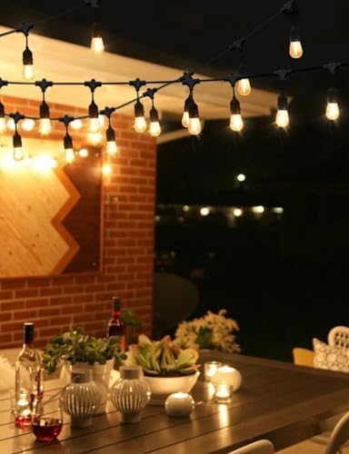 Svater Outdoor String Lights LED 24 FT S14 LED Edison Vintage Waterproof - Image 6