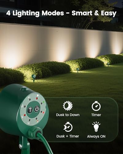 SURAIELEC Dusk to Dawn Halloween Spotlight Outdoor, Timer, ETL Listed - Image 3