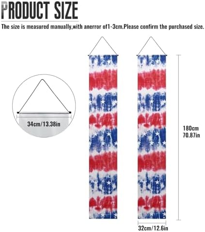 doginthehole 4th of July Decorations Patriotic Hanging American Flag Banners Memorial Day Porch Signs Porch US Flag Independence Day Decor Red White Blue Decorations - Image 6