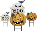 TERESA'S COLLECTIONS Outdoor Halloween Decor Ghost Pumpkin Yard Stake by TERESASCOLLECTIONS