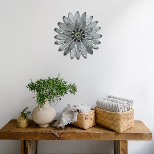 YEAHOME Metal Farmhouse Boho Wall Decor - 16'' Galvanized Wall Art Decorations Hanging for Bedroom, Living Room, Bathroom Office - Image 6