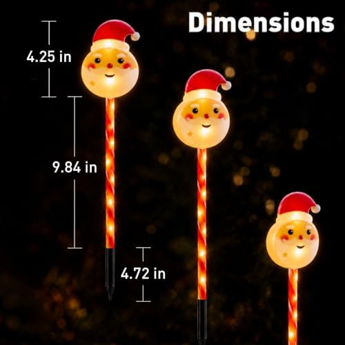 Solar Christmas Lights Outdoor, Yard Decor for Garden, Lawn and Pathway - Image 4