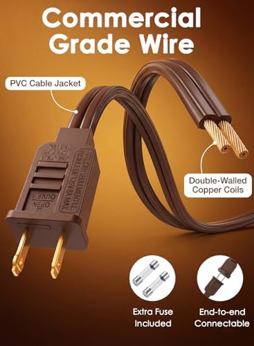 25FT G40 LED Brown Outdoor String Lights with 25 Plastic Shatterproof Bulbs - Image 6
