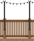 Beizelte 2 Pack 5Ft String Light Poles,Outside String Lights,Outdoor Light Poles,Metal Poles Stand for Patio,Backyard,Deck by Beizelte