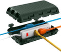 Outdoor Waterproof Electrical Box, Large Extension Cord Cover (9.05x6.61x2.67inch) Plug Protector Cable Connection Safety Box IP54 Water-resistant for Power Strip, Holiday Light and Decorations, Green by logo